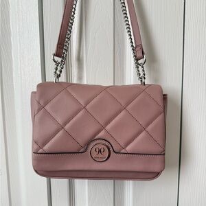 Nine West Purple Quilted Shoulder Bag with Chain Strap